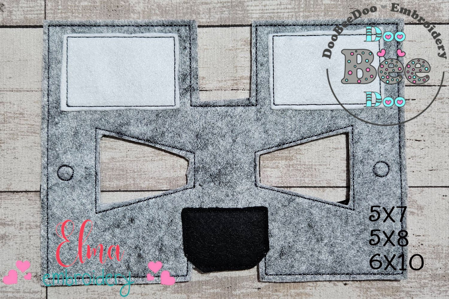 Minecraft Dennis the Wolf Mask – Appliqué – ITH Project