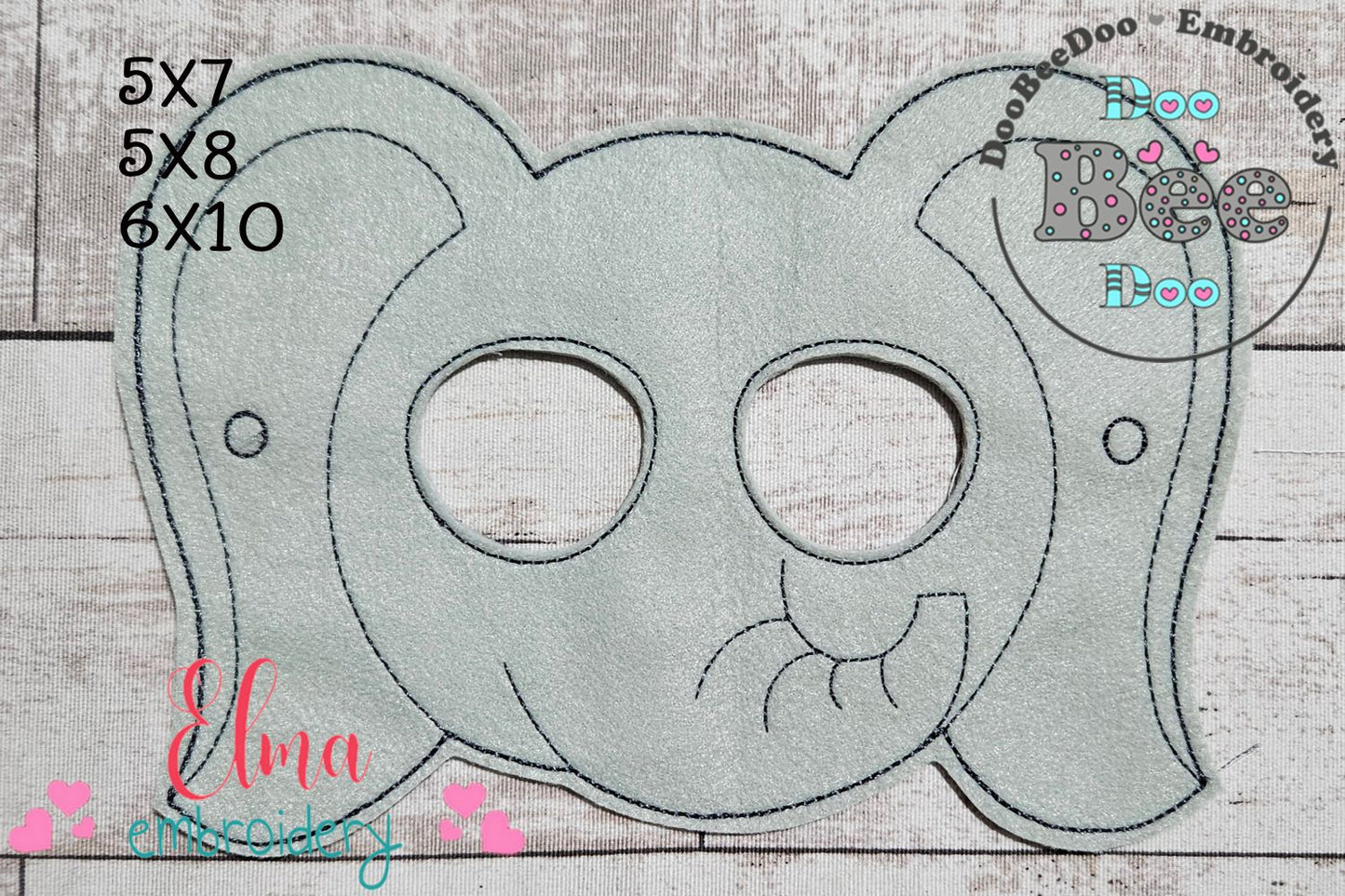 Elephant Mask – Appliqué – ITH Project
