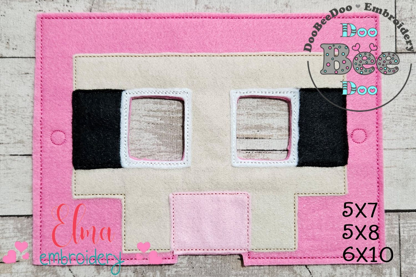 Minecraft Sheep Mask – Appliqué – ITH Project 🪙✨