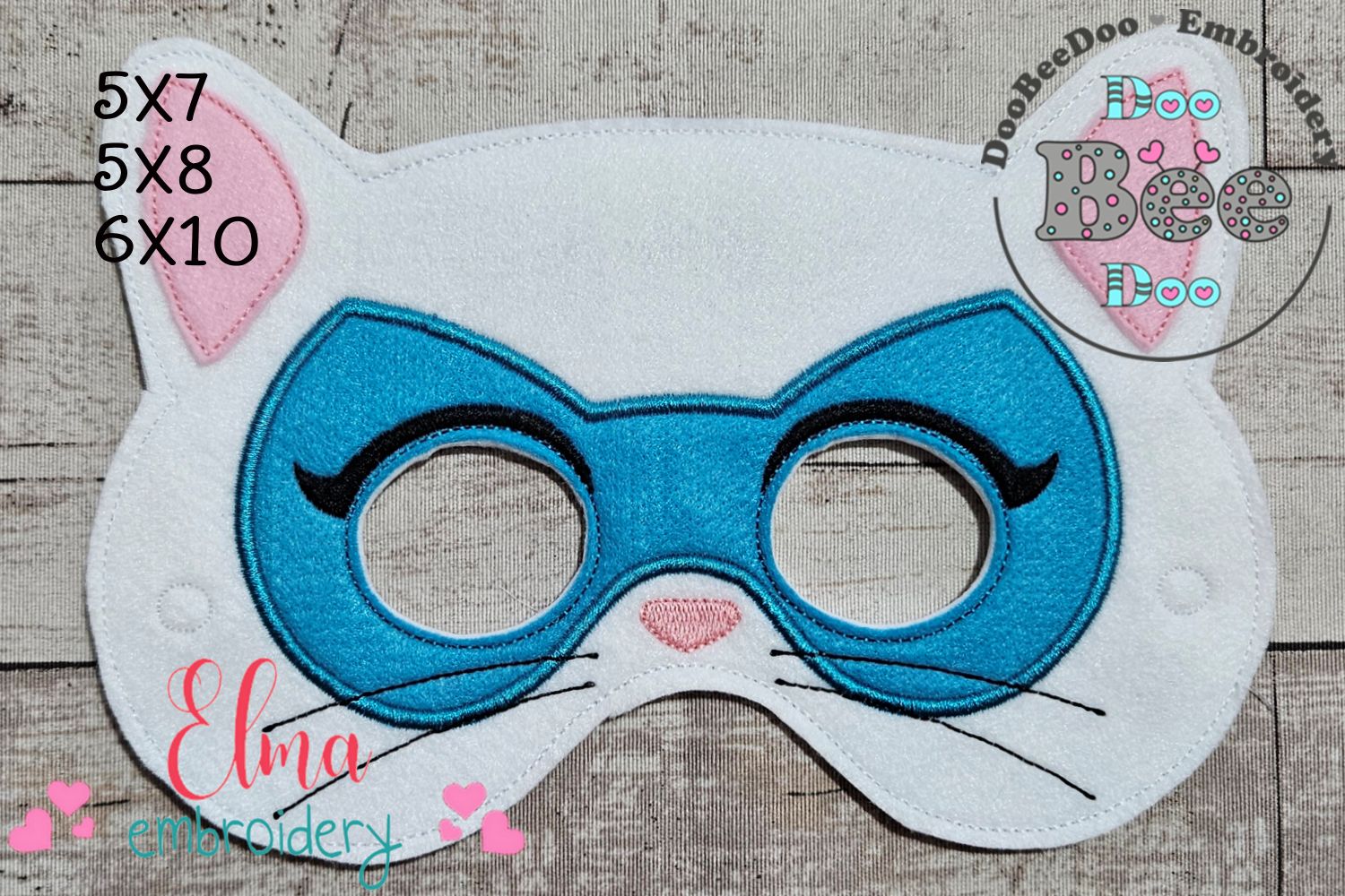 SuperKitties Bitsy Mask Appliqué ITH Project DooBeeDoo Machine