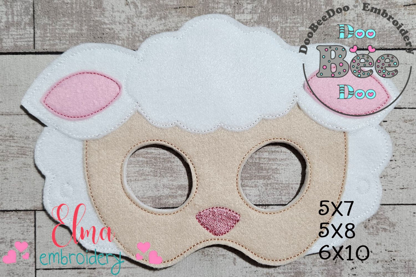 Sheep Mask – Appliqué – ITH Project