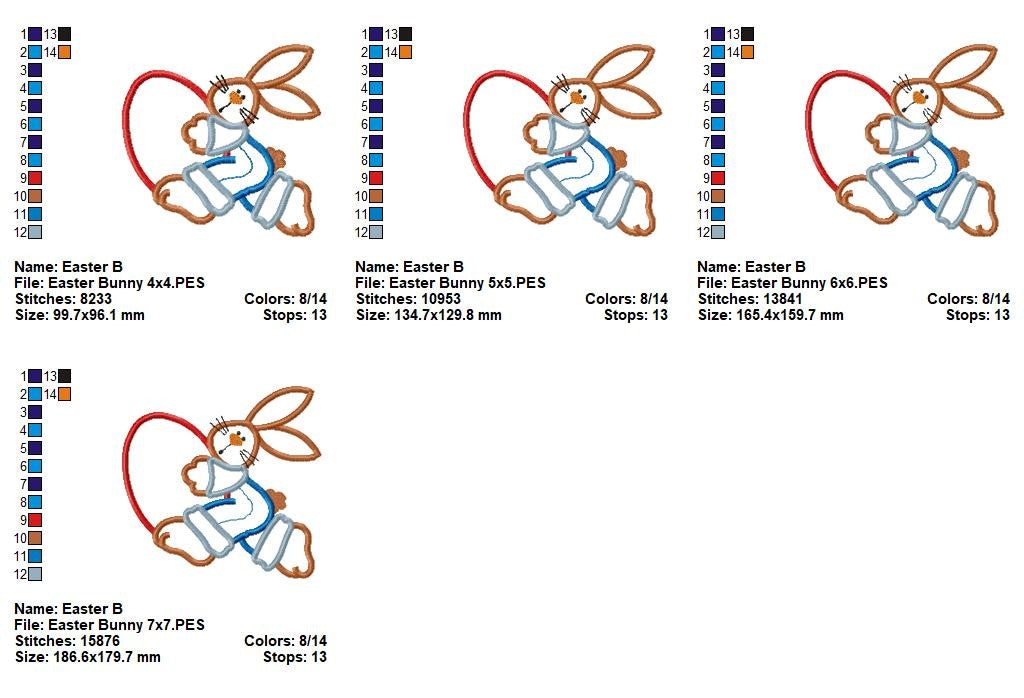 🌸 Cute Bunny Hugging Easter Egg 🐇 – Appliqué – Machine Embroidery Design