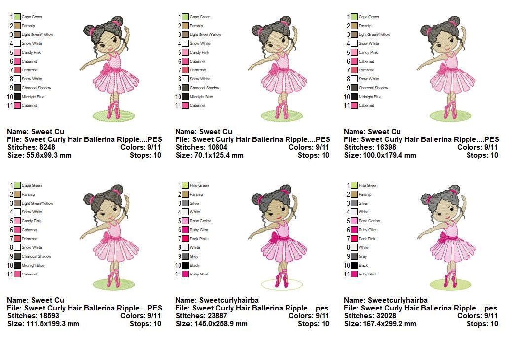 Tiny Ballet Dreams - Sketch Stitch - Machine Embroidery Design
