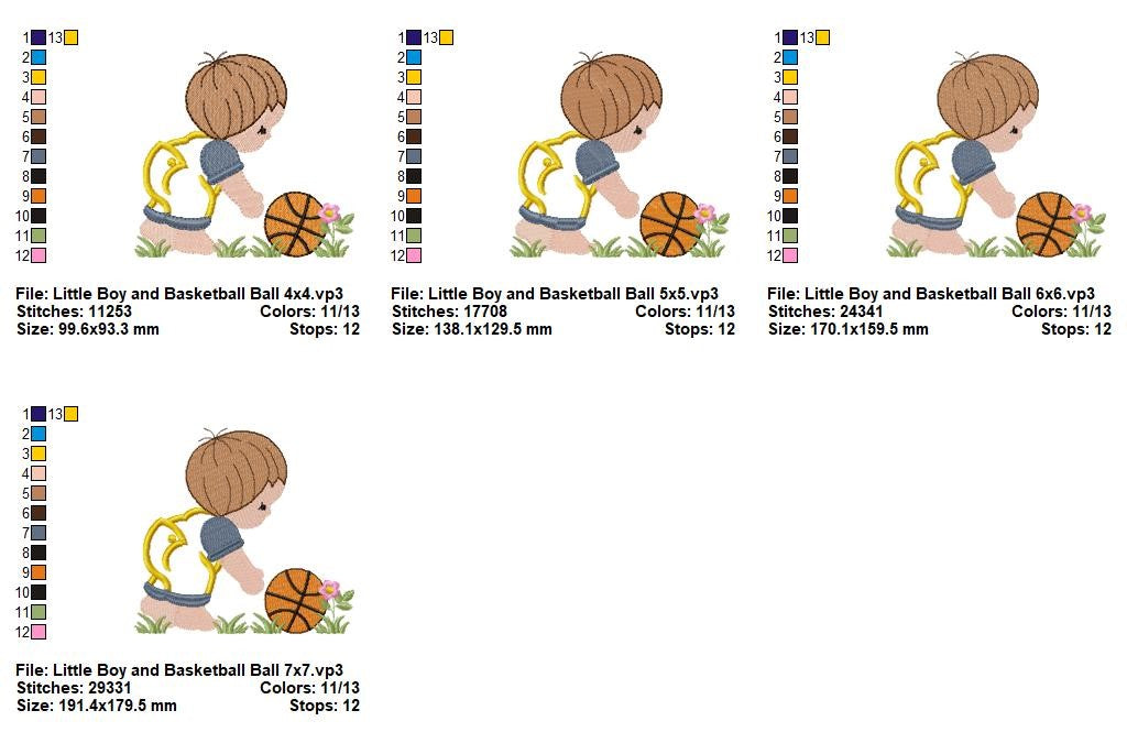 Little Basketball Star - Appliqué - Machine Embroidery Design