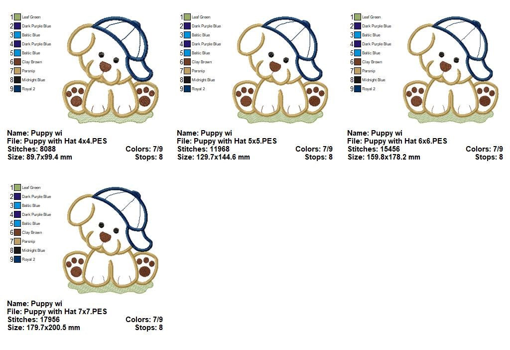Playful Puppy Boy - Appliqué - Machine Embroidery Design