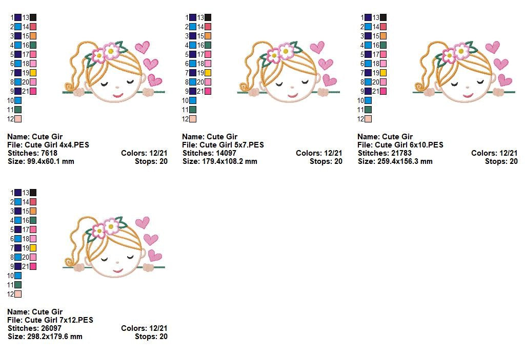 Peekaboo Cuties Collection - Applique - Machine Embroidery Design