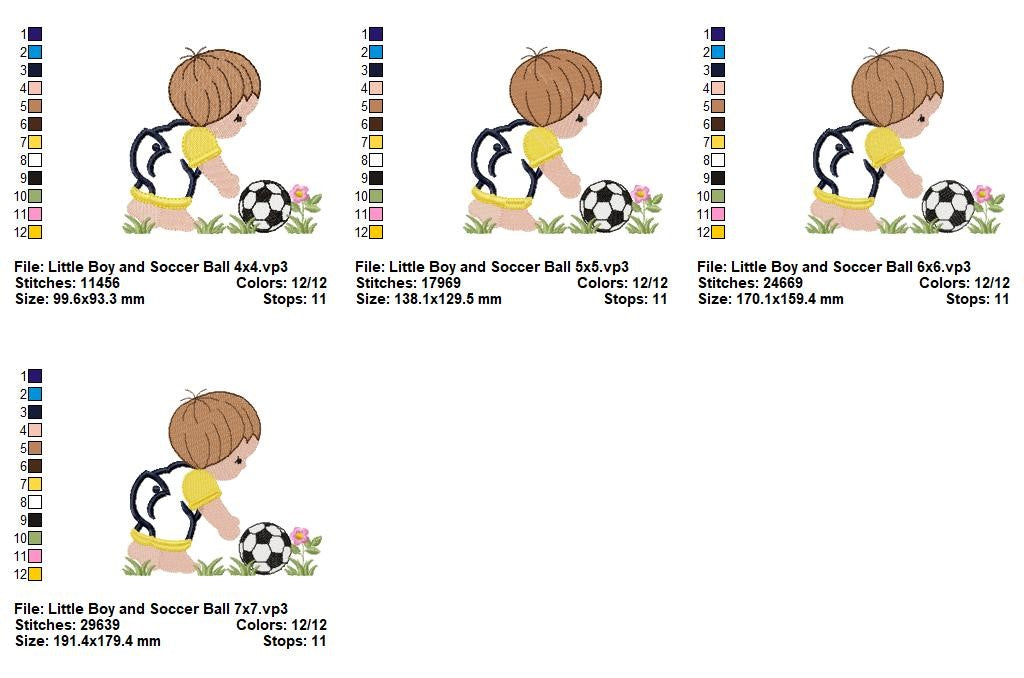 Little Soccer Star - Appliqué - Machine Embroidery Design