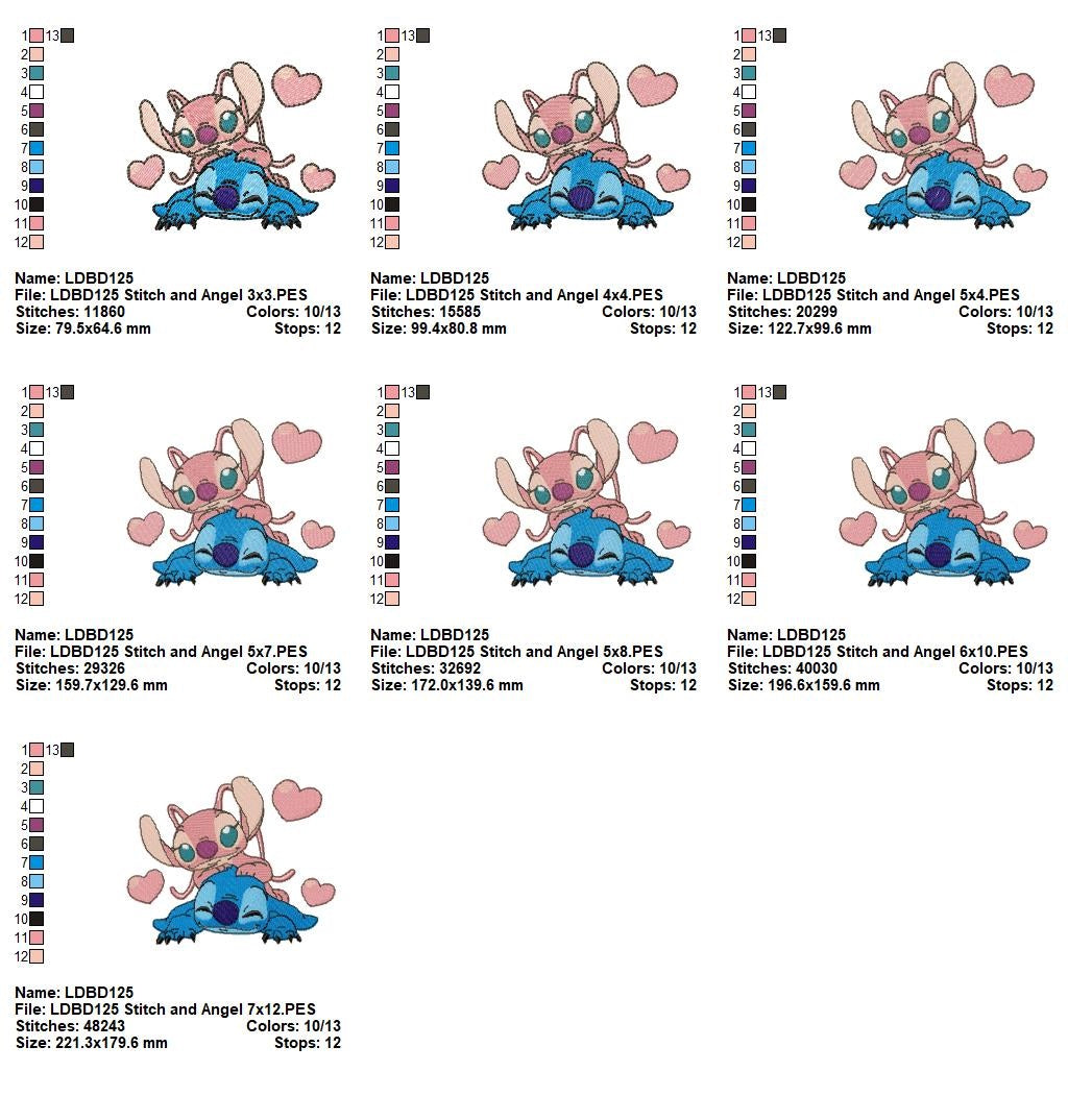 Galactic Sweethearts โ Fill Stitch โ Machine Embroidery Design