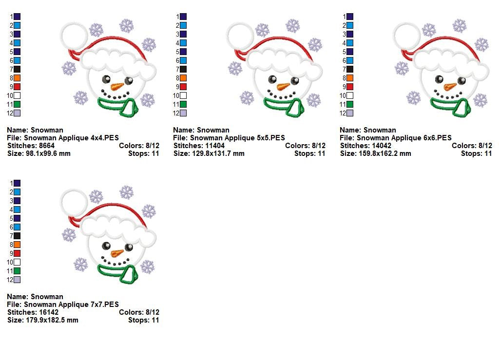 Snowy Christmas Sweetheart - Appliqué - Machine Embroidery Design