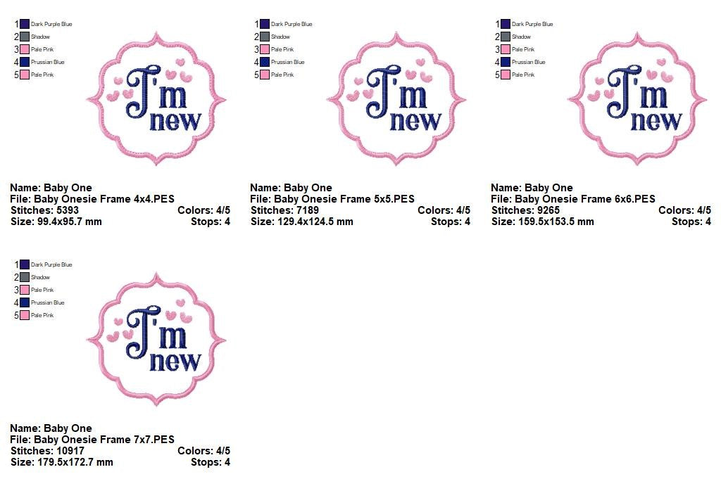 Sweet Baby Monthly Milestones Bundle – Appliqué – Machine Embroidery Design