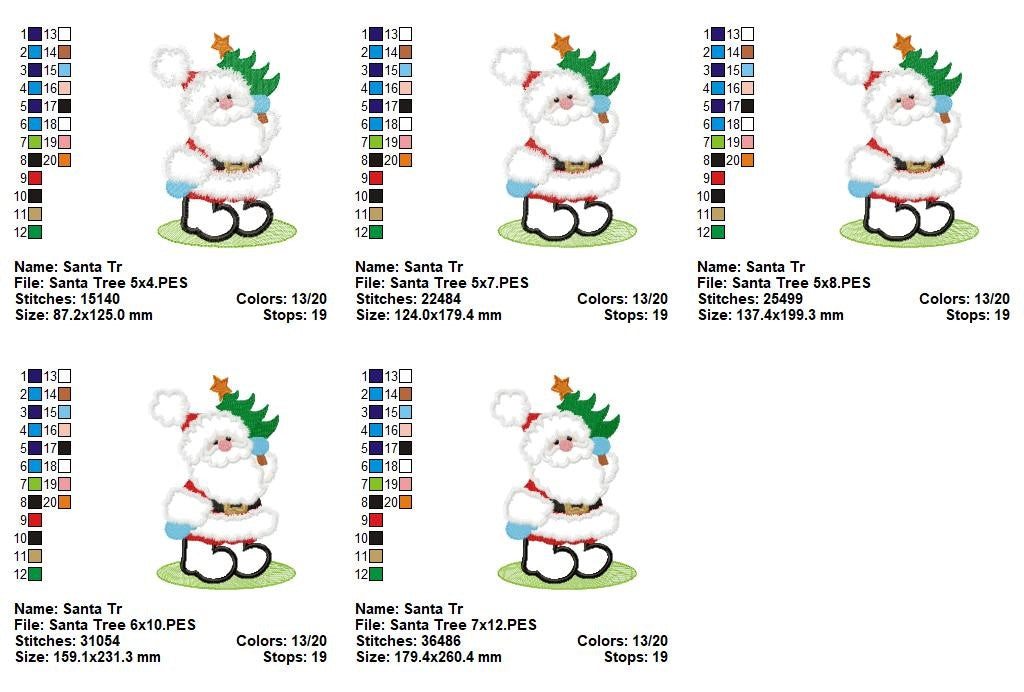 Santa’s Tree Delivery - Applique - Machine Embroidery Design