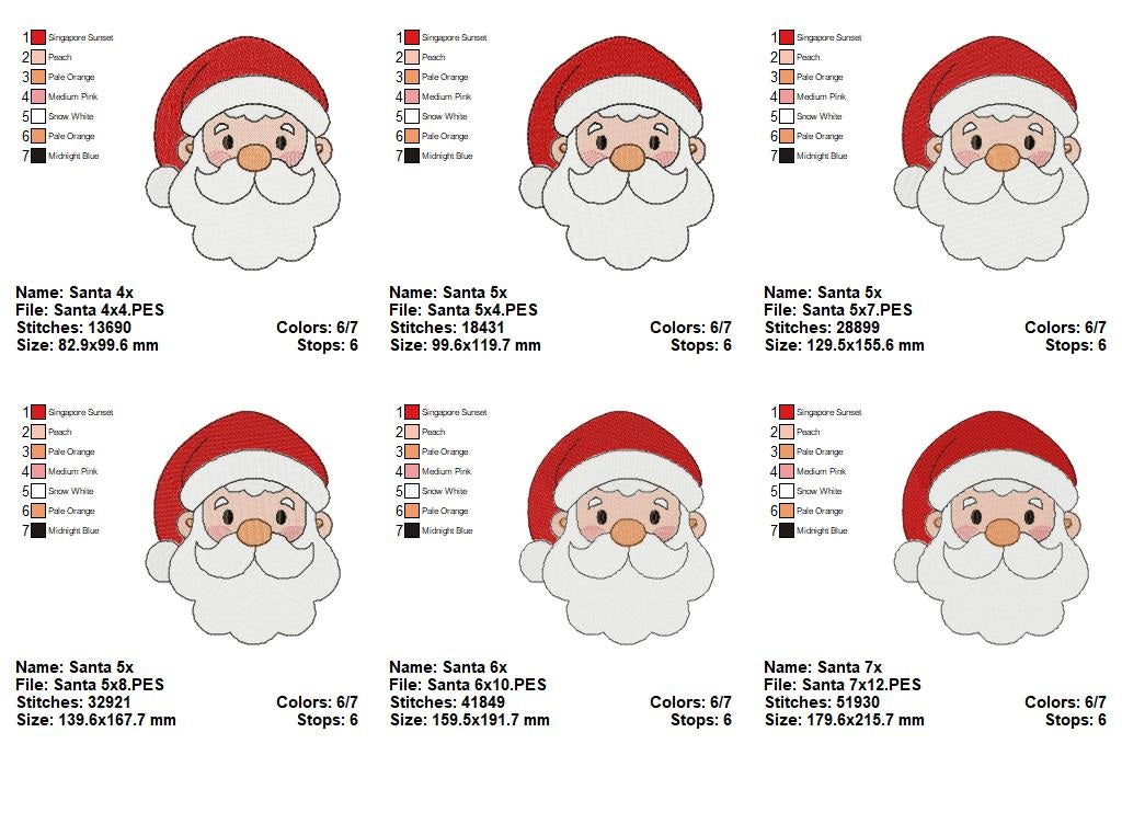 Jolly Santa Claus 🎅 – Fill Stitch - Machine Embroidery Design