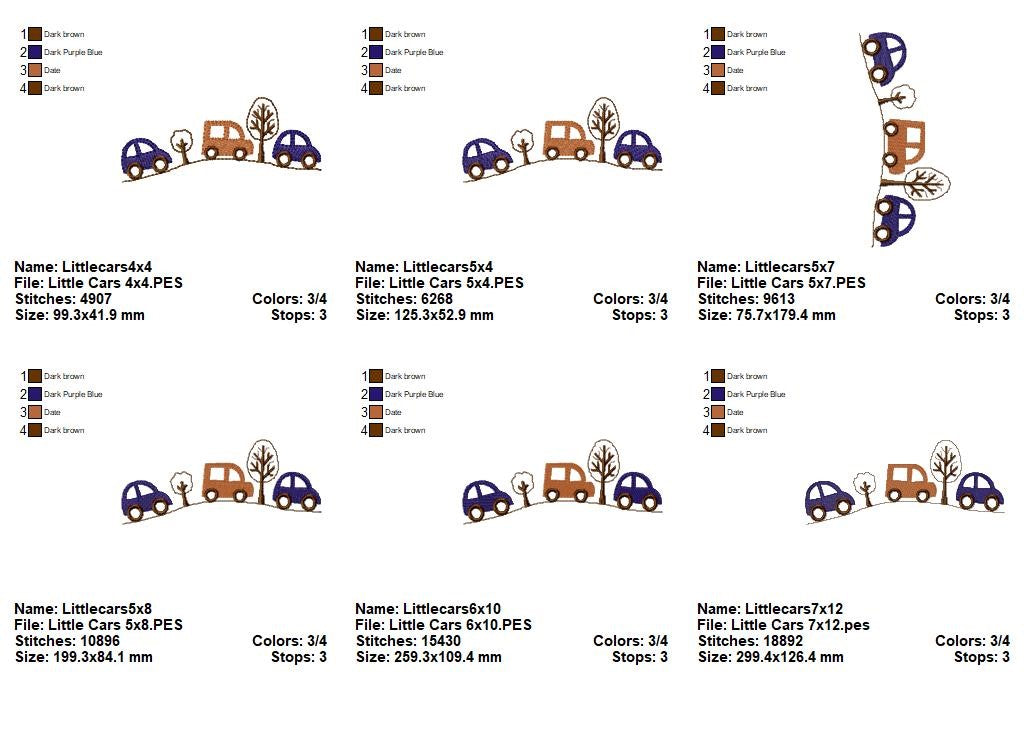 Little Road Trip - Fill Stitch - Machine Embroidery Design