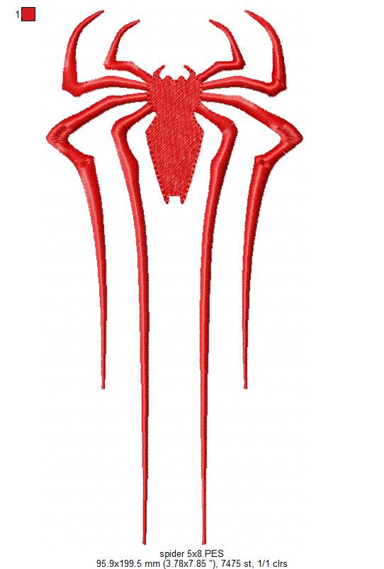 Spider - Fill Stitch - Machine Embroidery Design