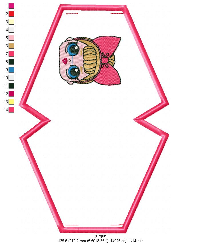 Doll Face Mask - ITH Project - Machine Embroidery Design