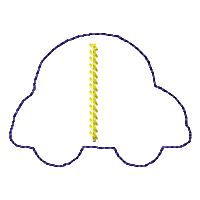 Car Pacifier Holder - ITH Project - Machine Embroidery Design