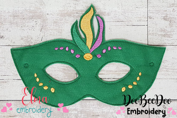 Mardi Gras Mask - ITH Project - Machine Embroidery Design