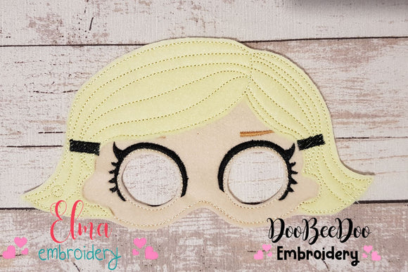 Doll with Barrette Mask  - ITH Project - Machine Embroidery Design