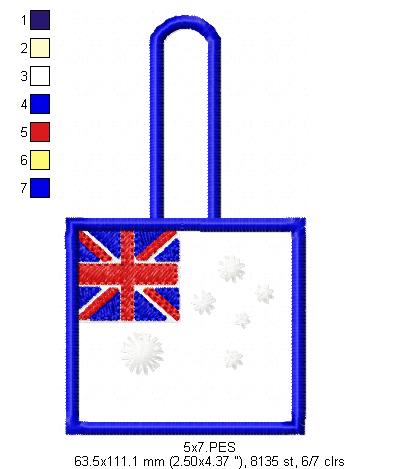 Australia Keychain - ITH Project - Machine Embroidery Design