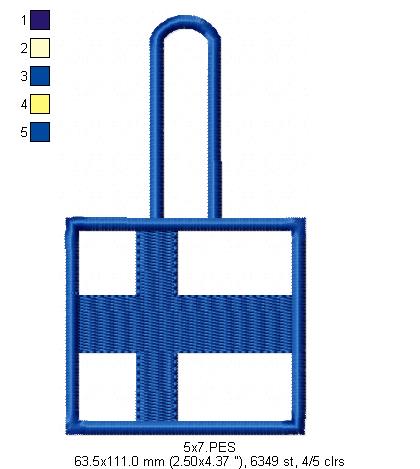 Finland Keychain - ITH Project - Machine Embroidery Design