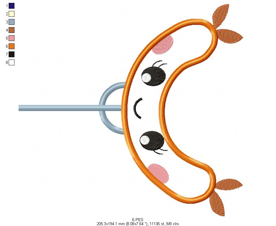 Oktoberfest - Sausage - Germany - Applique -6 sizes - Machine Embroidery Design