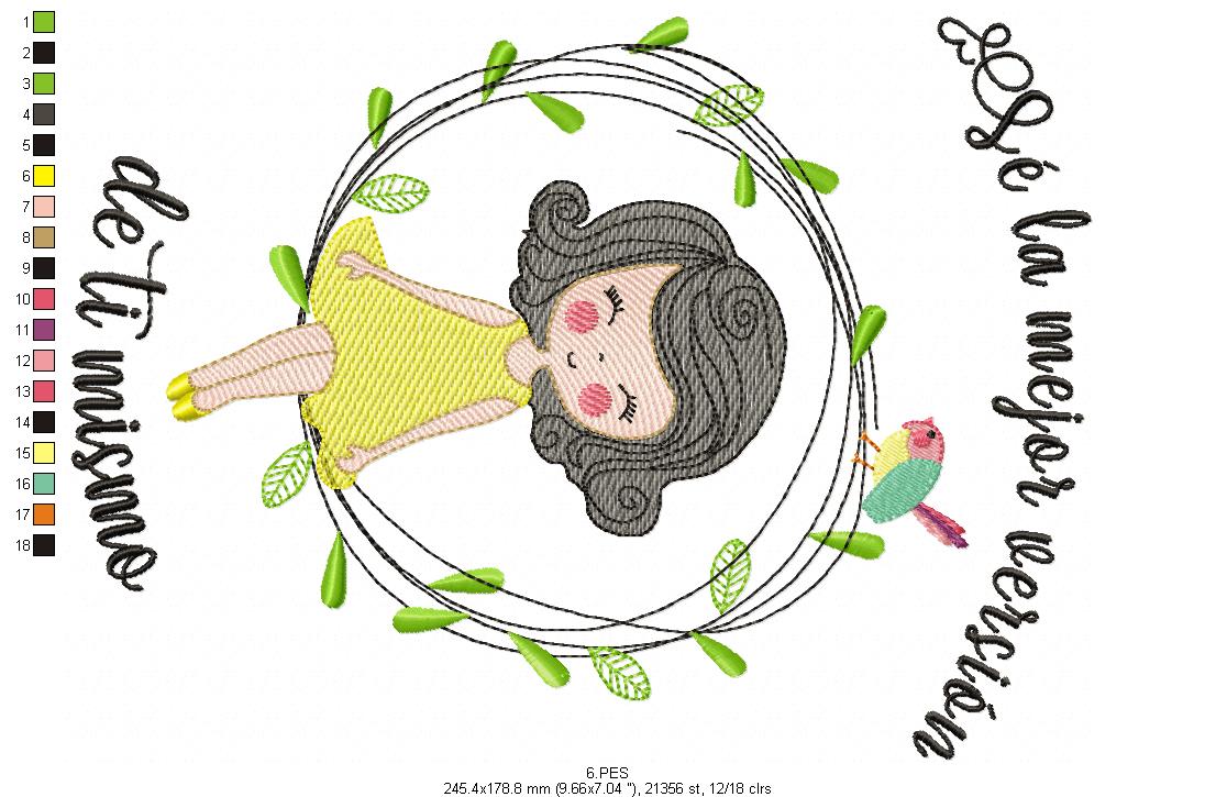 Se la mejor version de ti mismo - Fill Stitch - 6 Sizes - Machine Embroidery