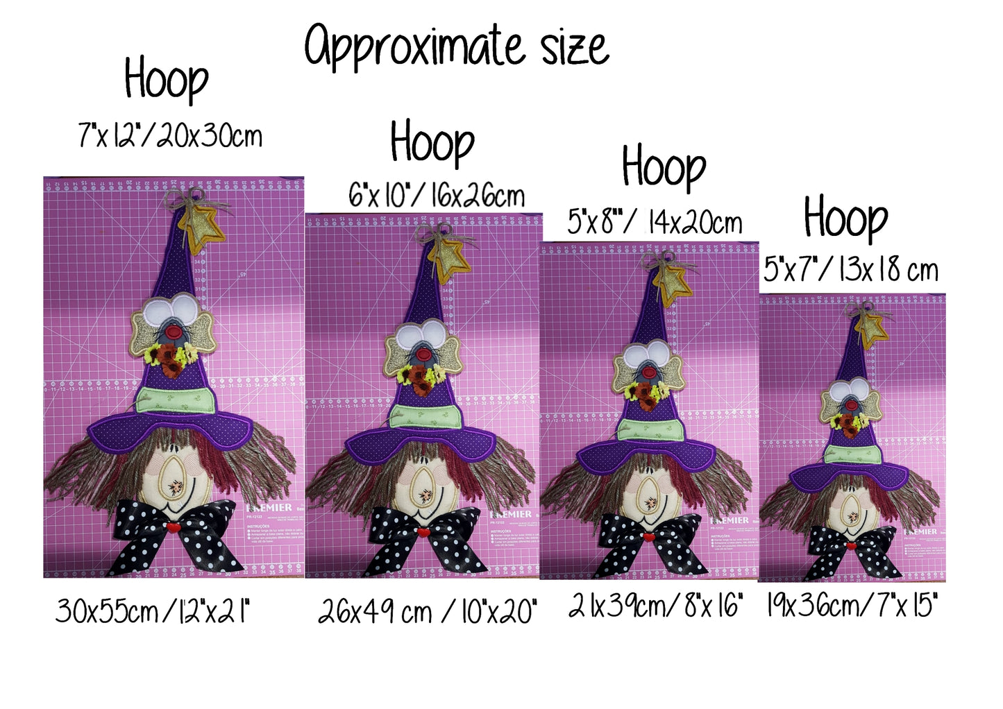 Halloween Witch Ornament - ITH Project - Machine Embroidery Design