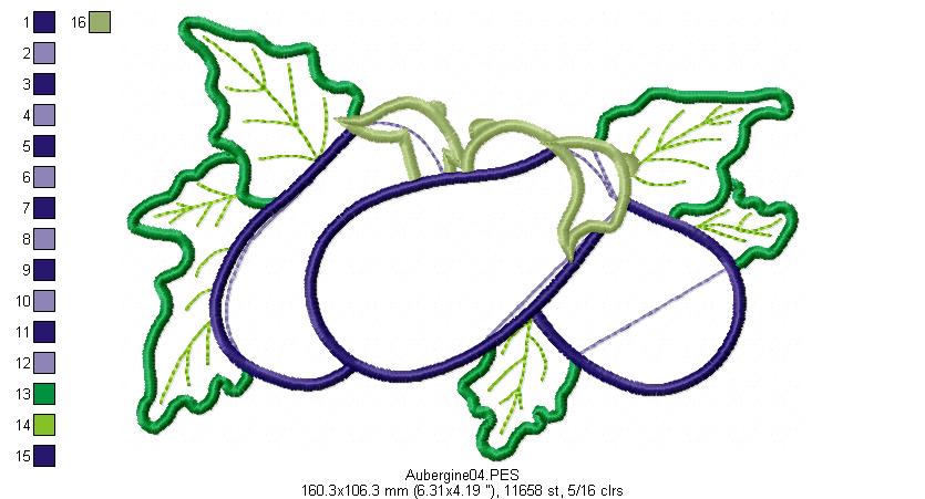 Eggplant - Applique