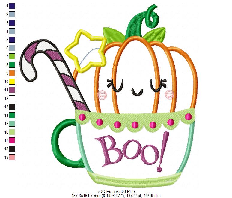 Cute Pumpkin - Applique