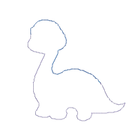 Baby Princess Dinossaur - Applique