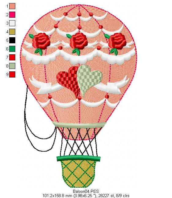 Balloon - Machine Embroidery Design