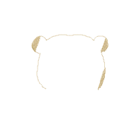 Teddy Bear Bow and Frame - Rippled Stitch