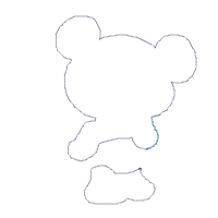 Baby Teddy Bear Girl with Bunny - Applique - Machine Embroidery Design