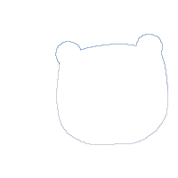 Boho Bear Face Smiling - Applique - Machine Embroidery Design