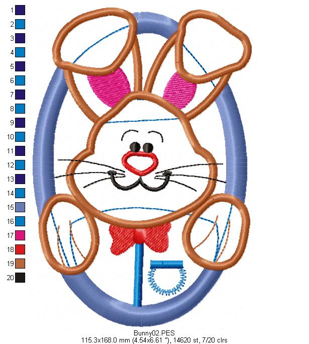 Bunny Smile - Applique