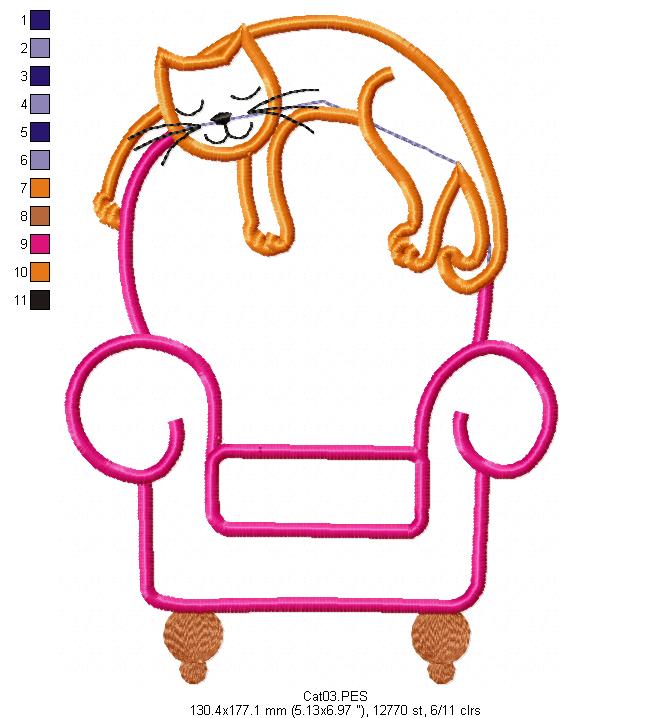 Cute Cat - Applique