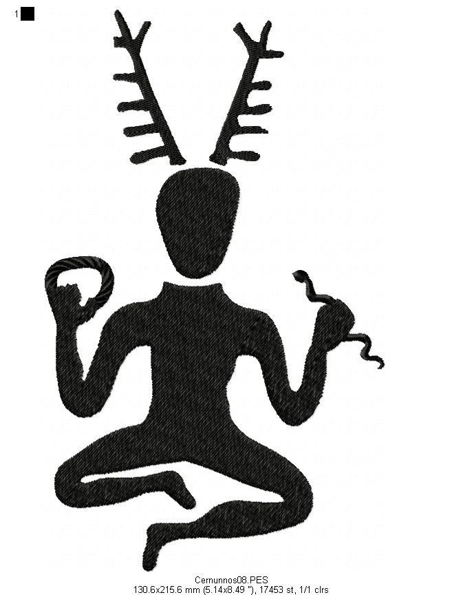 Cernunnos - Fill Stitch - Machine Embroidery Design