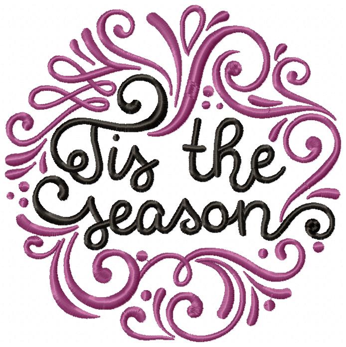 Christmas Round Sayings - Fill Stitch - Set of 10 designs