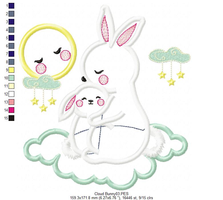 Sky Bunnies - Applique