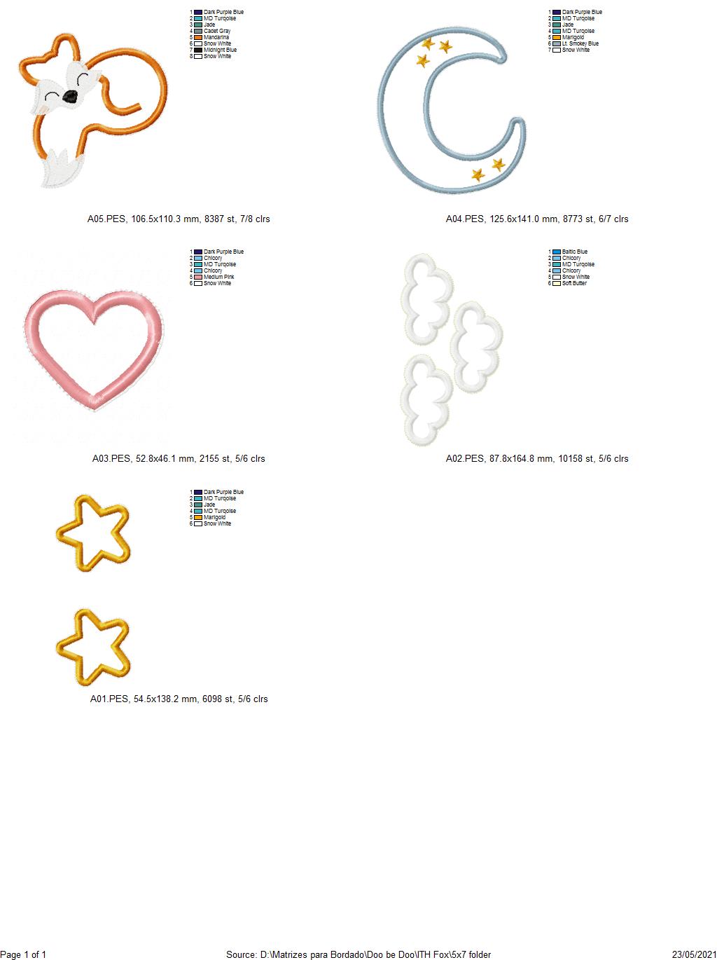 Fox on the Moon Ornament - ITH Project - Machine Embroidery Design