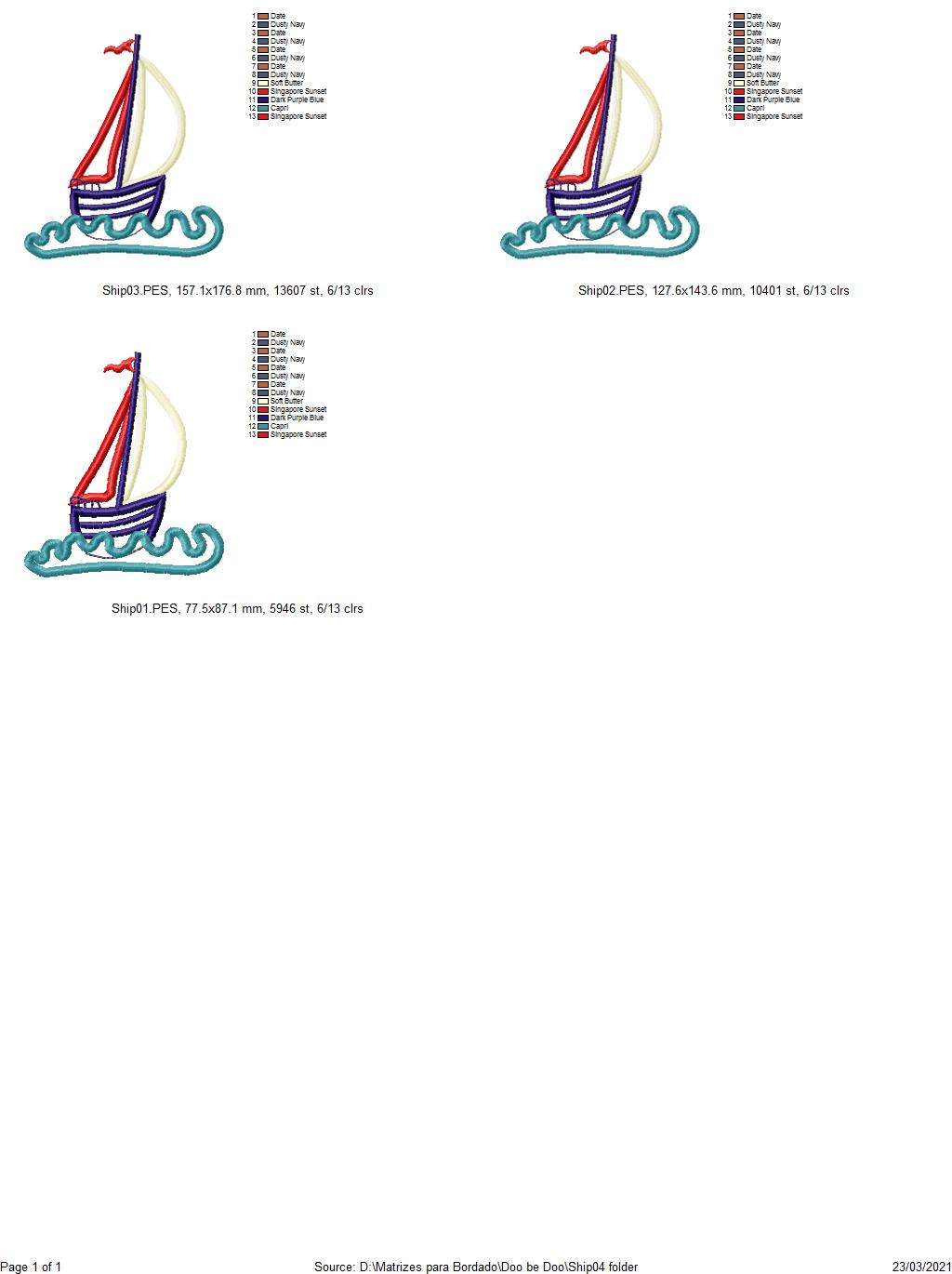 Nautical Pack with 5 designs - Applique