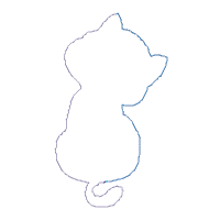 Cat Cool Kitty - Applique - Machine Embroidery Design