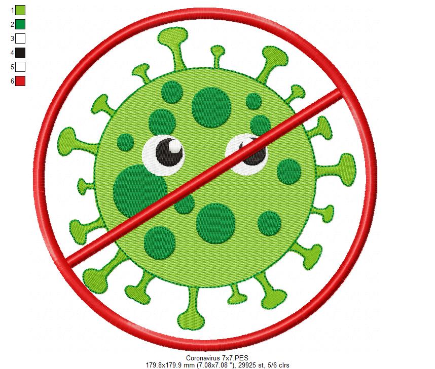Coronavirus Covid-19 - Fill Stitch
