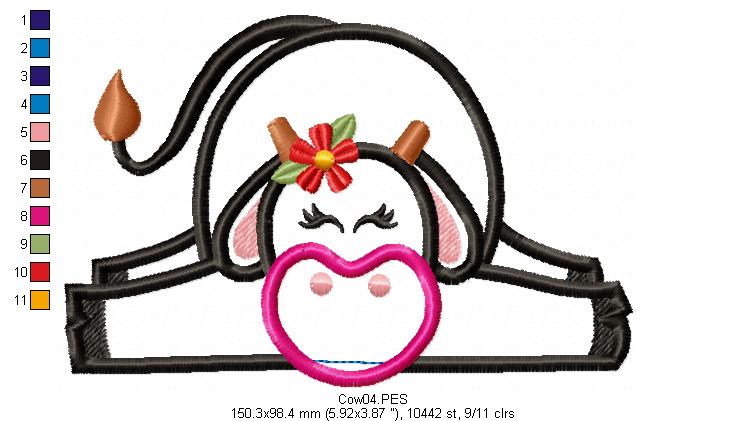 Cute Cow - Applique