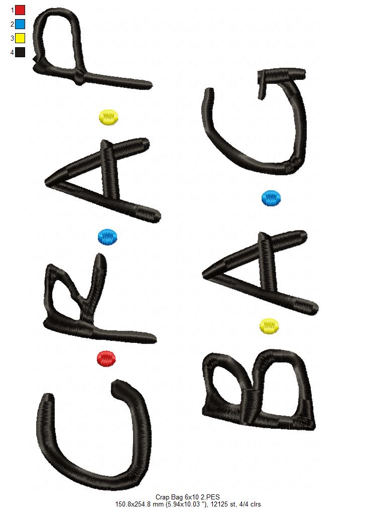 Friends Crap Bag - Fill Stitch