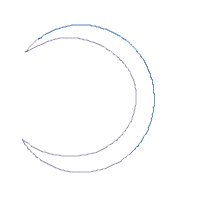 Cute Bunny Girl on the Moon - Applique