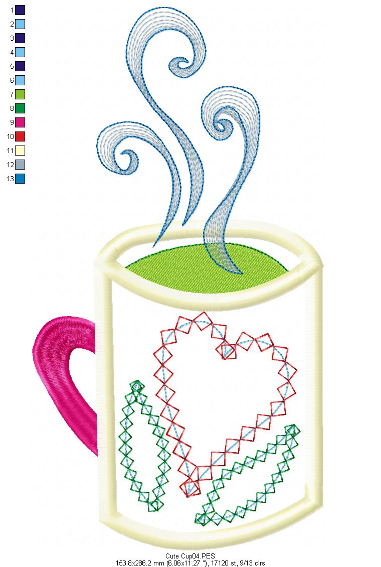 Cute Cup - Applique
