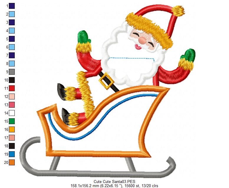 Cute Santa - Applique