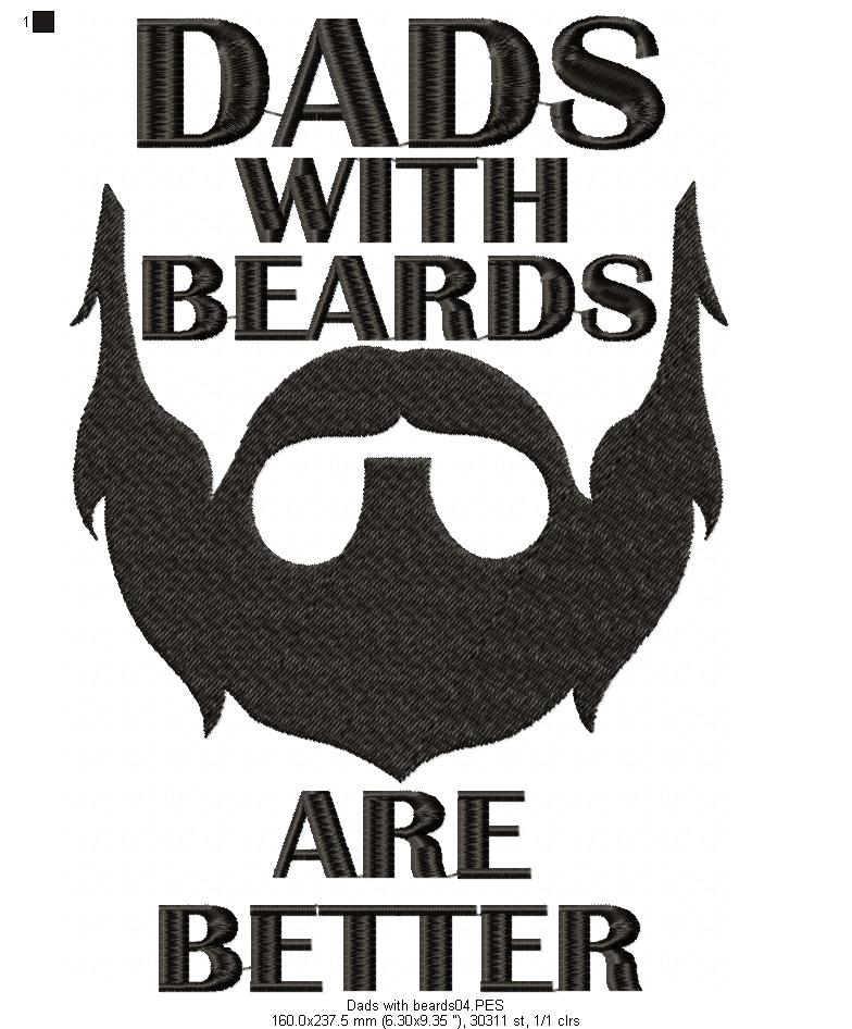 Dads with beards are better - Fill Stitch