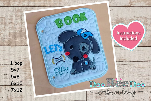 Puppy Boy Sensory Book Cover - ITH Project - Machine Embroidery Design